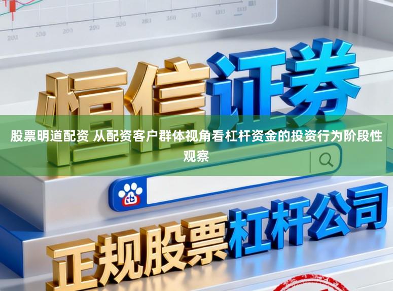 股票明道配资 从配资客户群体视角看杠杆资金的投资行为阶段性观察